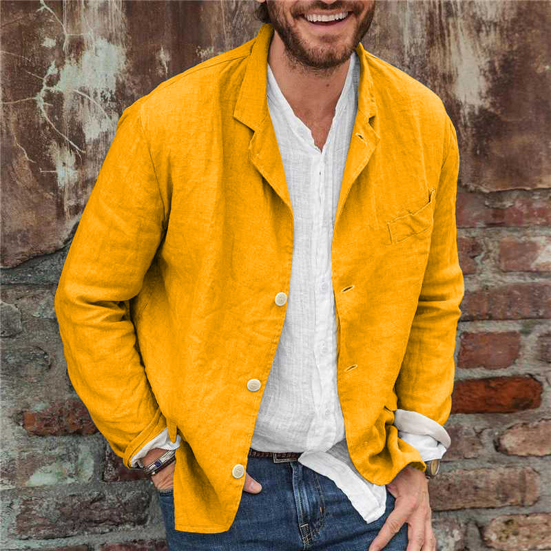 Lässige Herrenjacke mit Knöpfen
