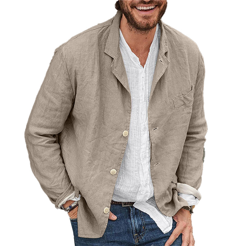 Lässige Herrenjacke mit Knöpfen