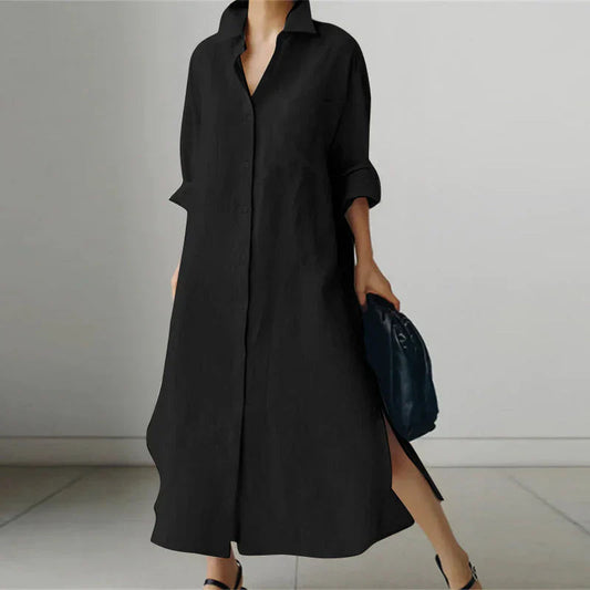 Damen-Maxikleid mit Knöpfen
