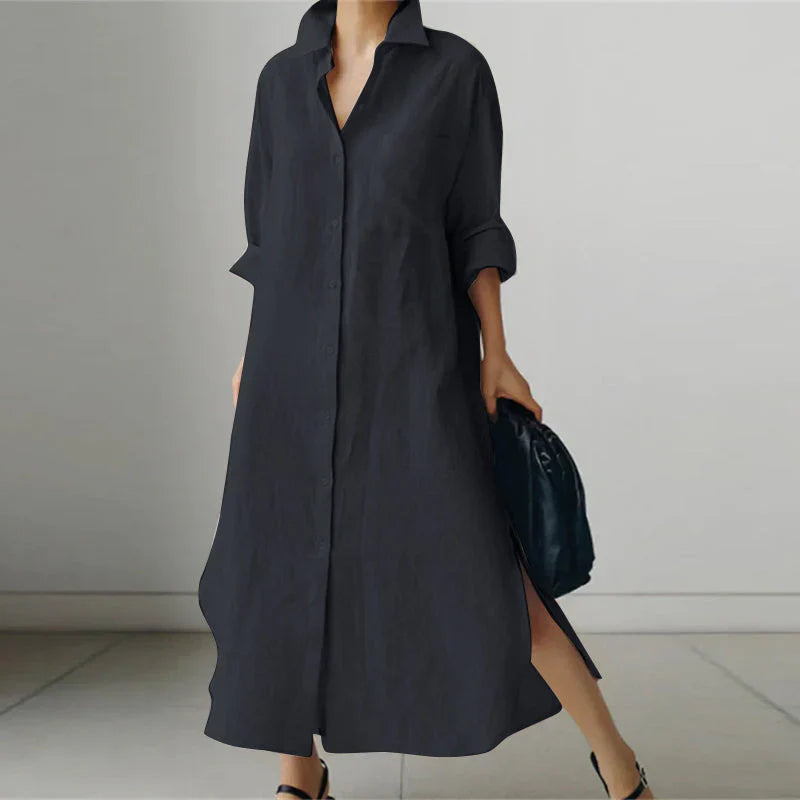 Damen-Maxikleid mit Knöpfen