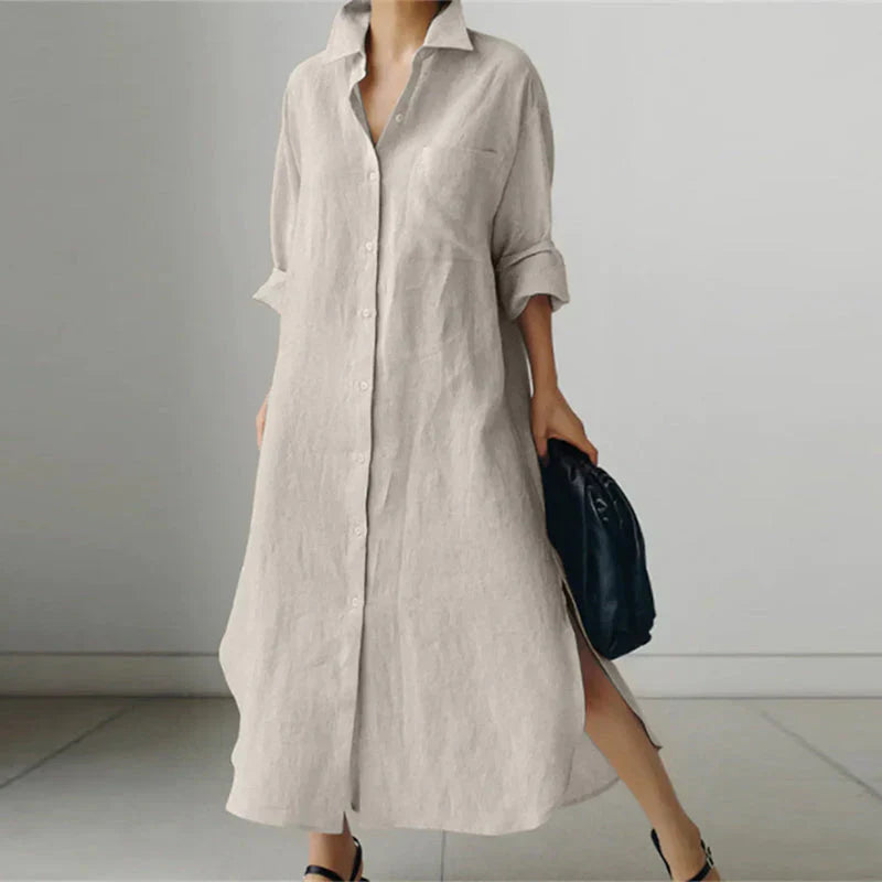 Damen-Maxikleid mit Knöpfen