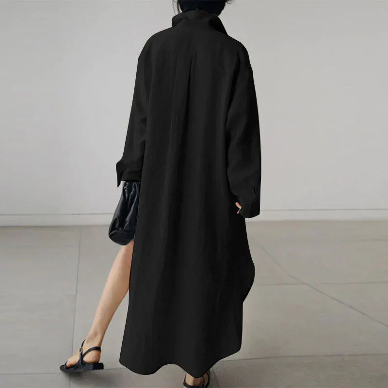 Damen-Maxikleid mit Knöpfen