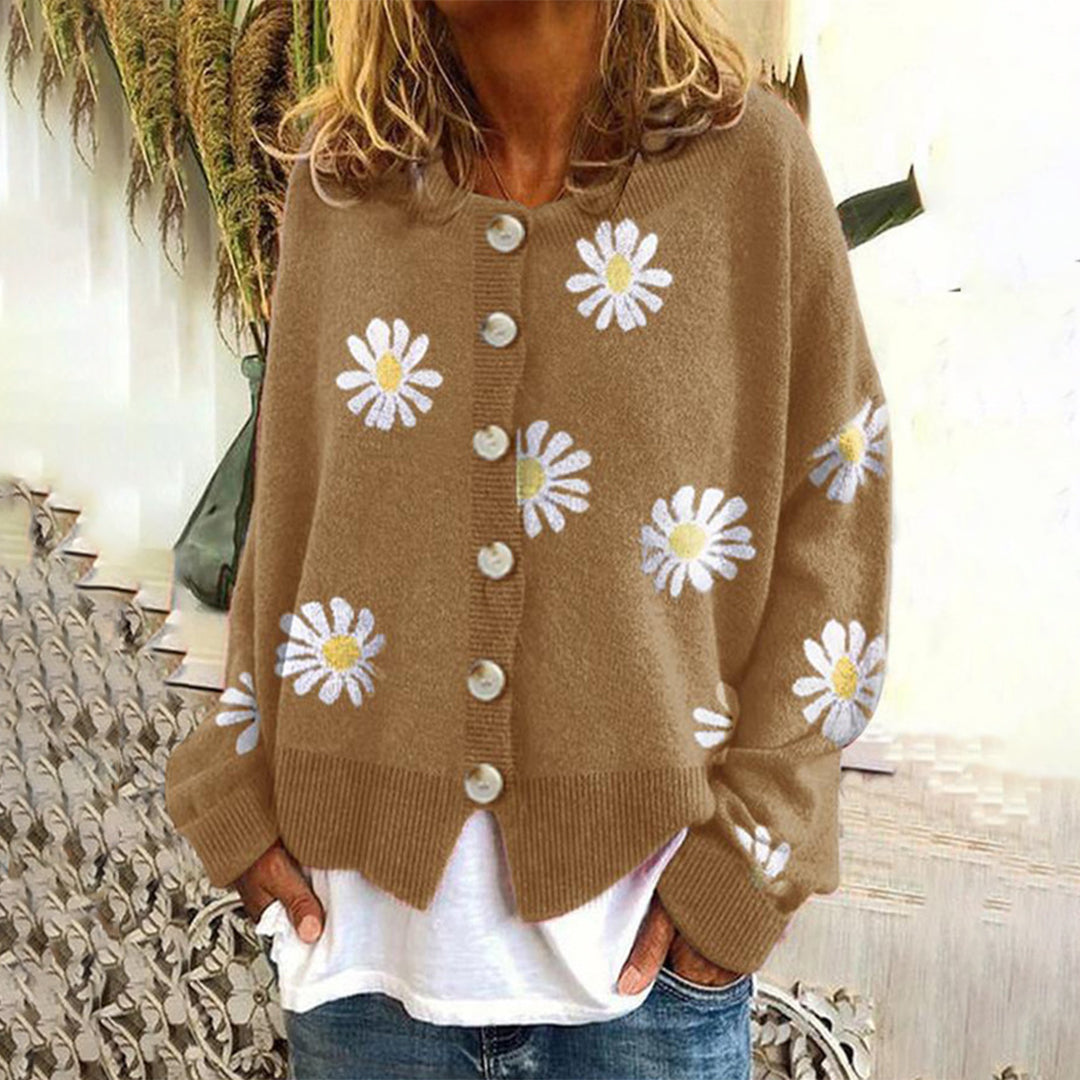 Geknöpfter kurzer Damen-Cardigan