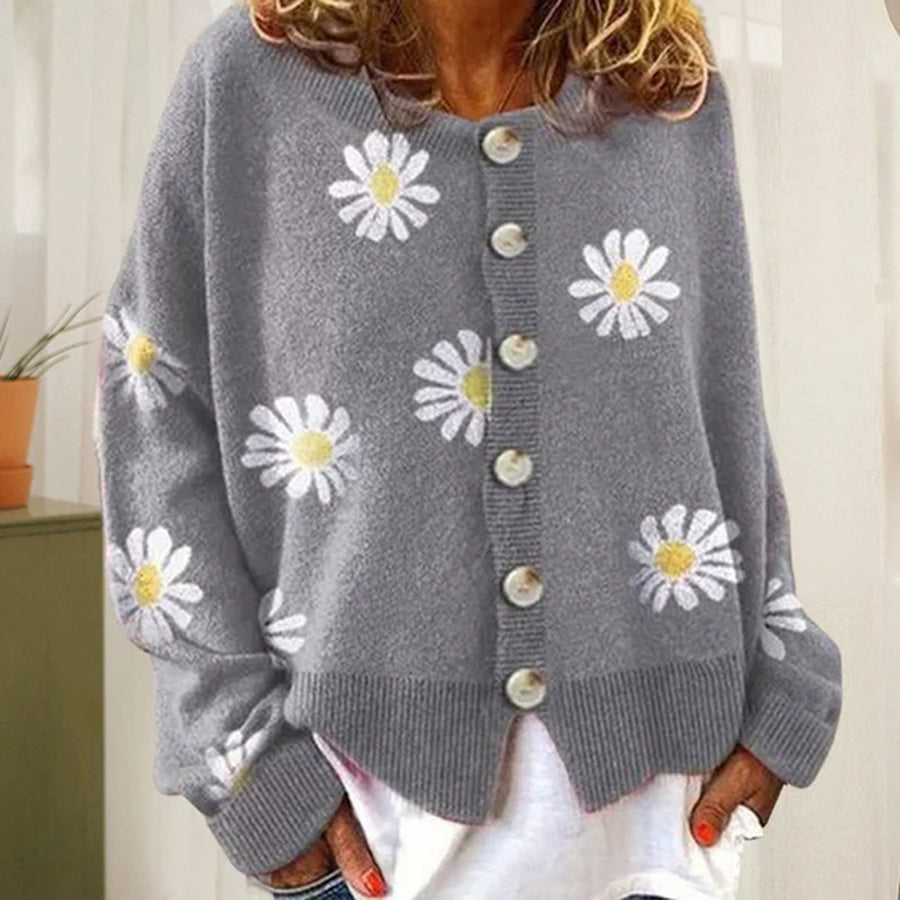 Geknöpfter kurzer Damen-Cardigan