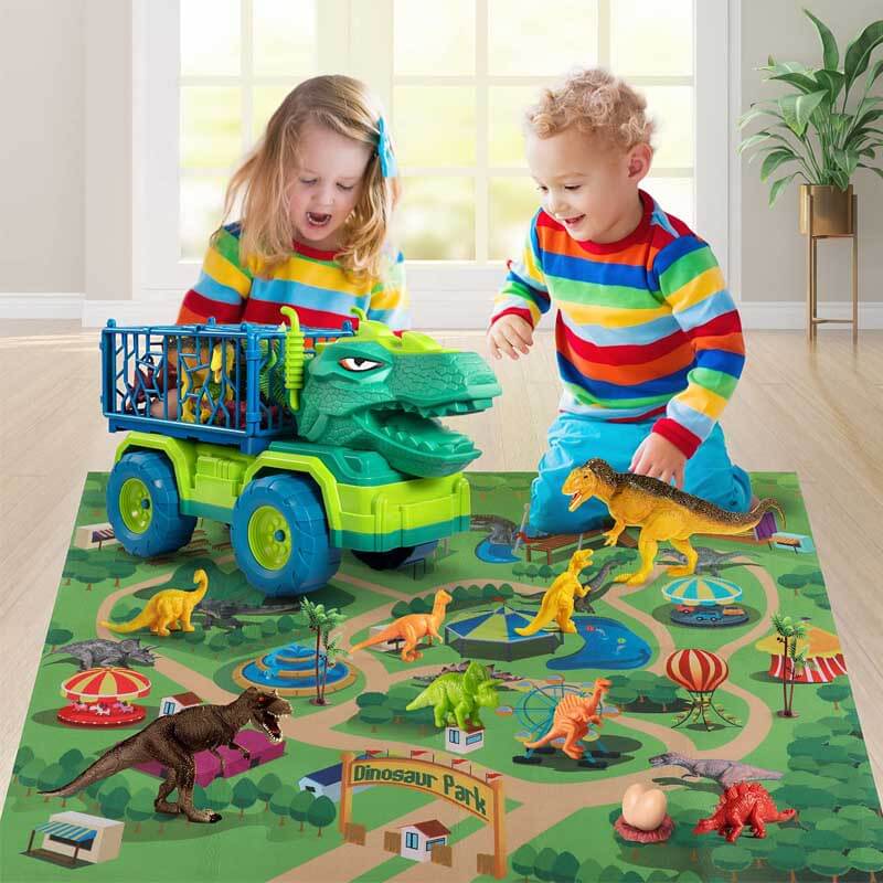 Kinder Dinosaurier Transport-LKW und Figuren Spielset