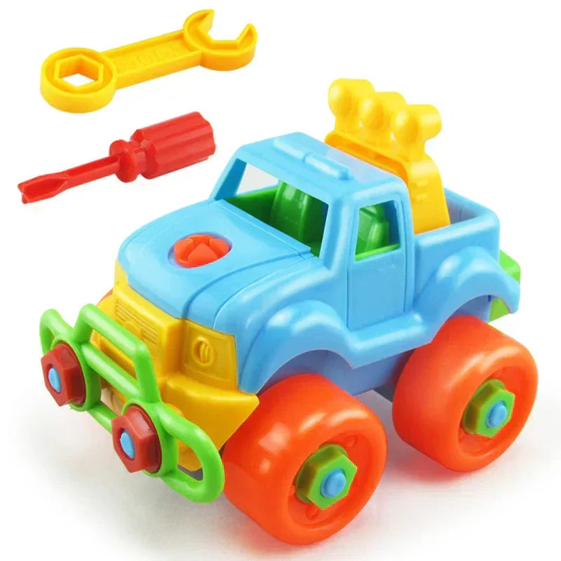 Kinder DIY Fahrzeugbauset – Zusammenbaubares Spielzeugauto Schraubset