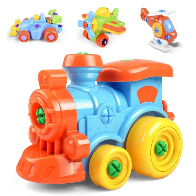 Kinder DIY Fahrzeugbauset – Zusammenbaubares Spielzeugauto Schraubset
