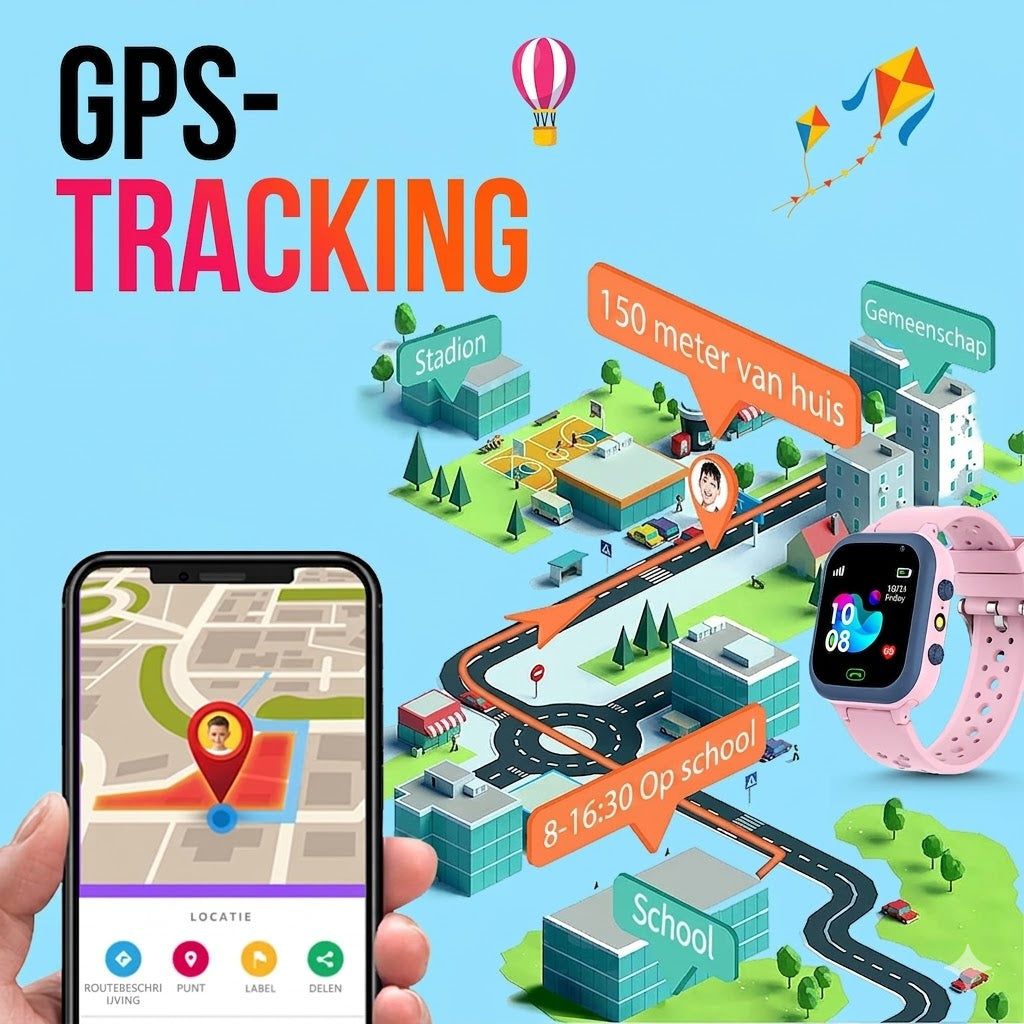 Kinder GPS-Smartwatch – Wasserdicht | Videoanruf | Sicher