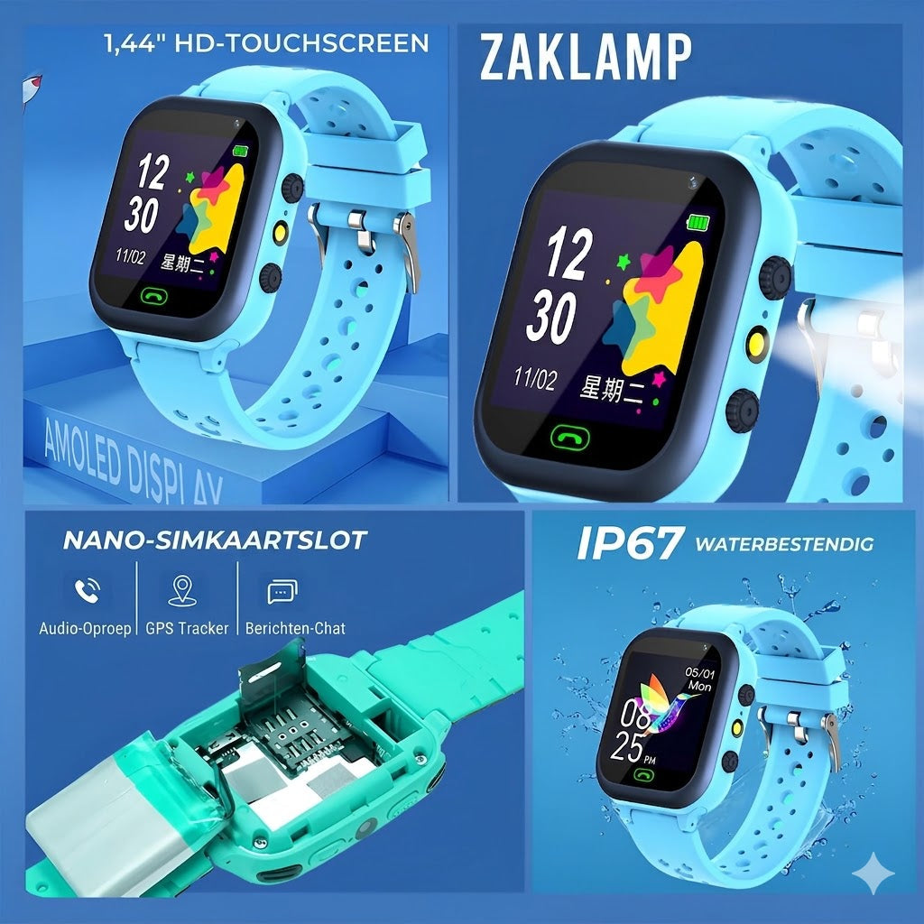 Kinder GPS-Smartwatch – Wasserdicht | Videoanruf | Sicher