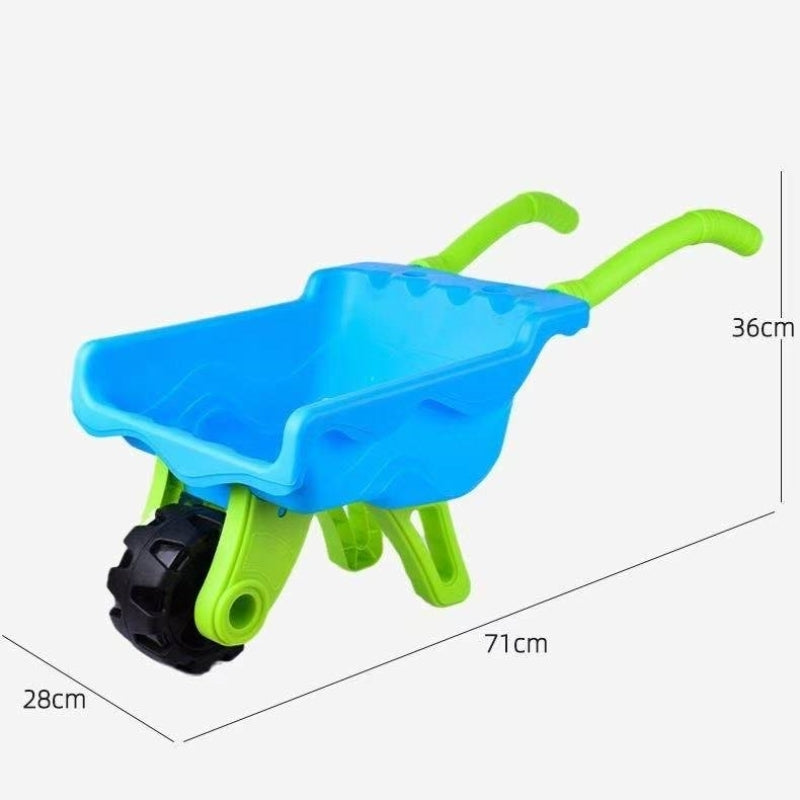 Kinder Outdoor Sandkasten- und Strand-Schubkarren-Spielset
