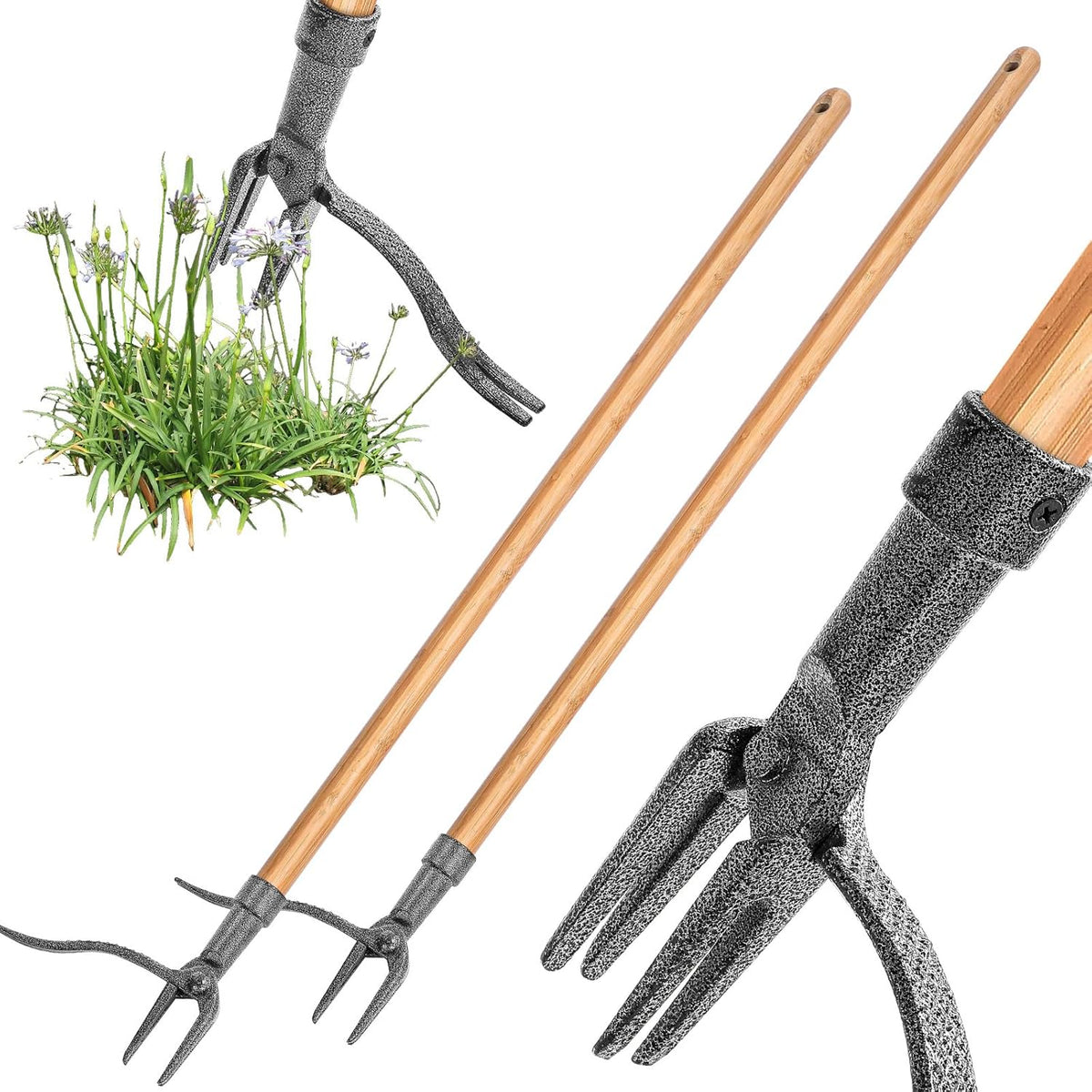 Unkrautjäter - 4-Krallen-Kopf | Robust | Gartenwerkzeug