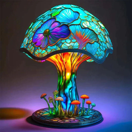 Wunderschöne und beruhigende Bleiglas-Lampe