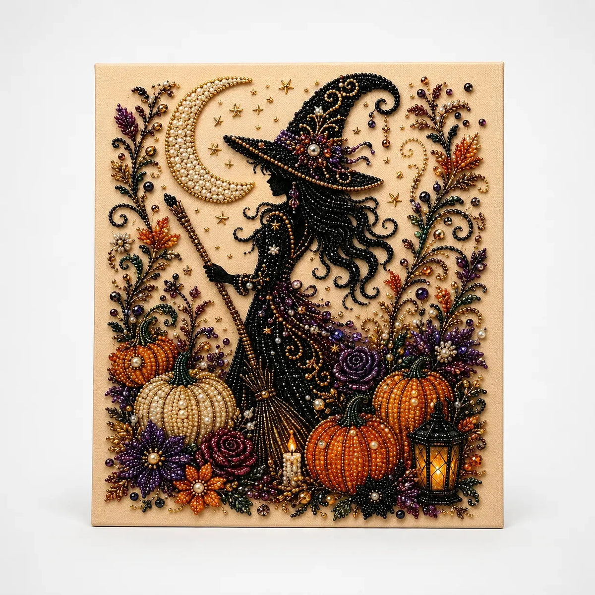 Halloween-Perlen-Bastelset, stimmungsvolles DIY-Wandbild