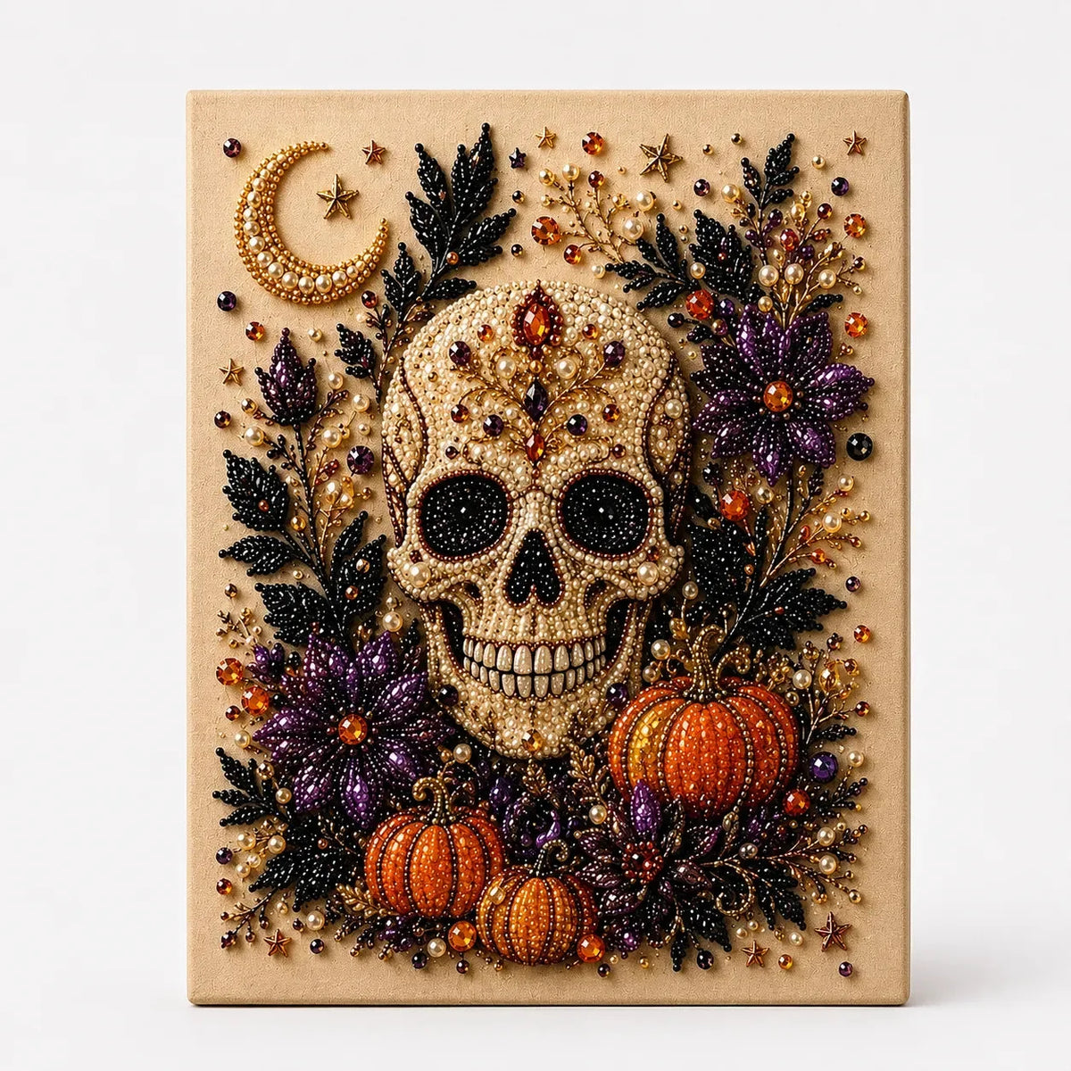 Halloween-Perlen-Bastelset, stimmungsvolles DIY-Wandbild