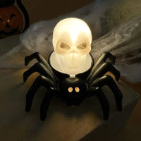 Halloween-LED-Totenkopf- und Spinnenlampe – gruselige Heimdekoration