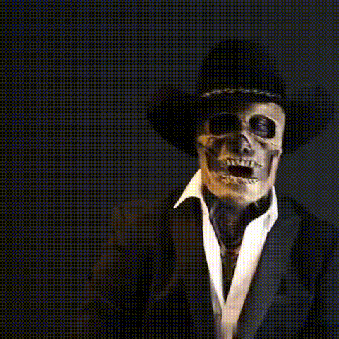 Halloween-Maske für Erwachsene - Realistisches Skelett mit sichtbarem Gehirn