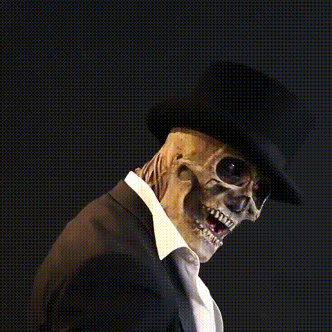 Halloween-Maske für Erwachsene - Realistisches Skelett mit sichtbarem Gehirn