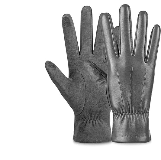 Winterhandschuhe aus Spaltleder mit Touchscreen-Funktion