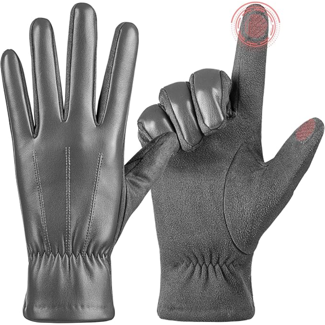 Winterhandschuhe aus Spaltleder mit Touchscreen-Funktion