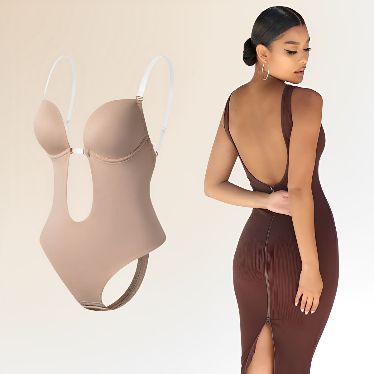 Rückenfreier BH-Bodysuit für unsichtbaren Halt