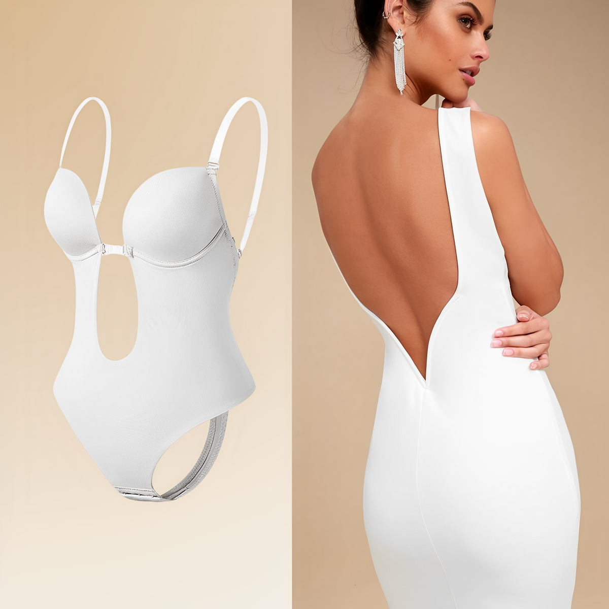 Rückenfreier BH-Bodysuit für unsichtbaren Halt