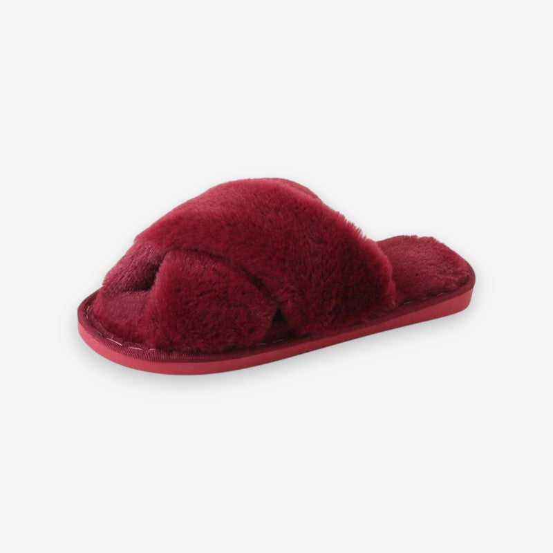 Hinten offene Damen-Pantolette mit Überkreuzriemen