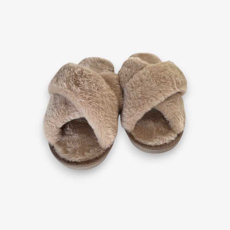 Hinten offene Damen-Pantolette mit Überkreuzriemen
