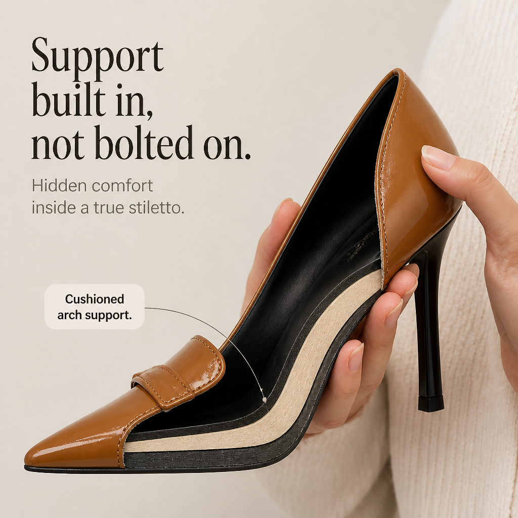 Spitze, gepolsterte Stiletto-Pumps