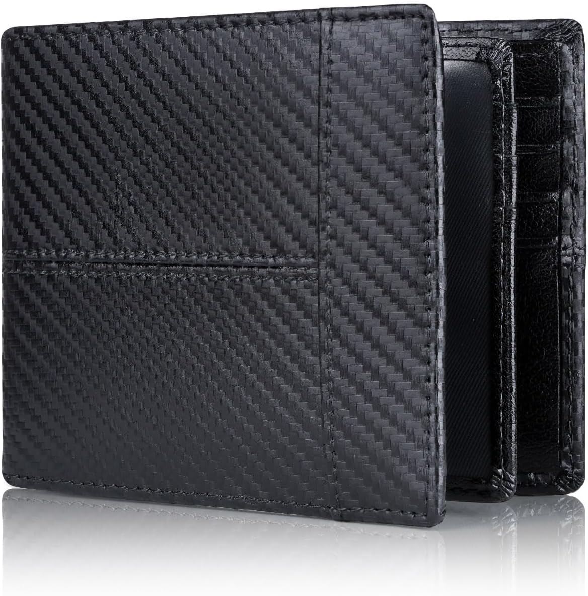 Herren-Bifold-Portemonnaie aus Premium-Leder mit RFID-Schutz
