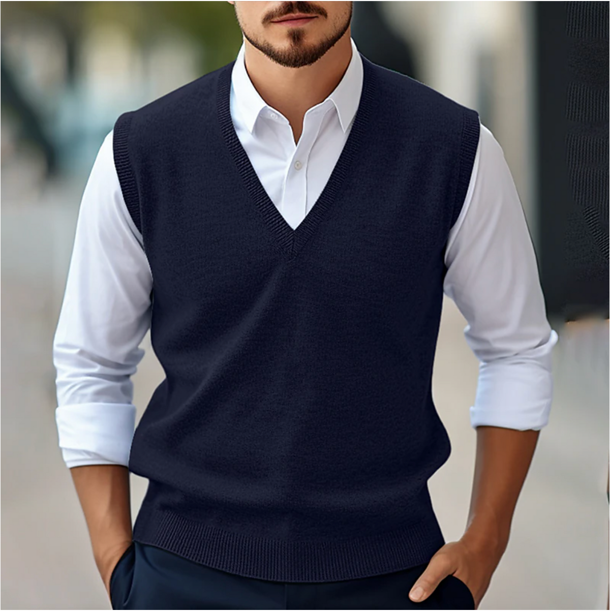 Herren-Gilet – elegant und leicht – ärmellos
