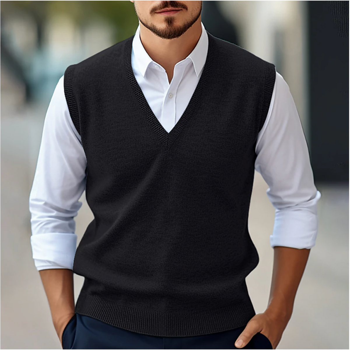 Herren-Gilet – elegant und leicht – ärmellos