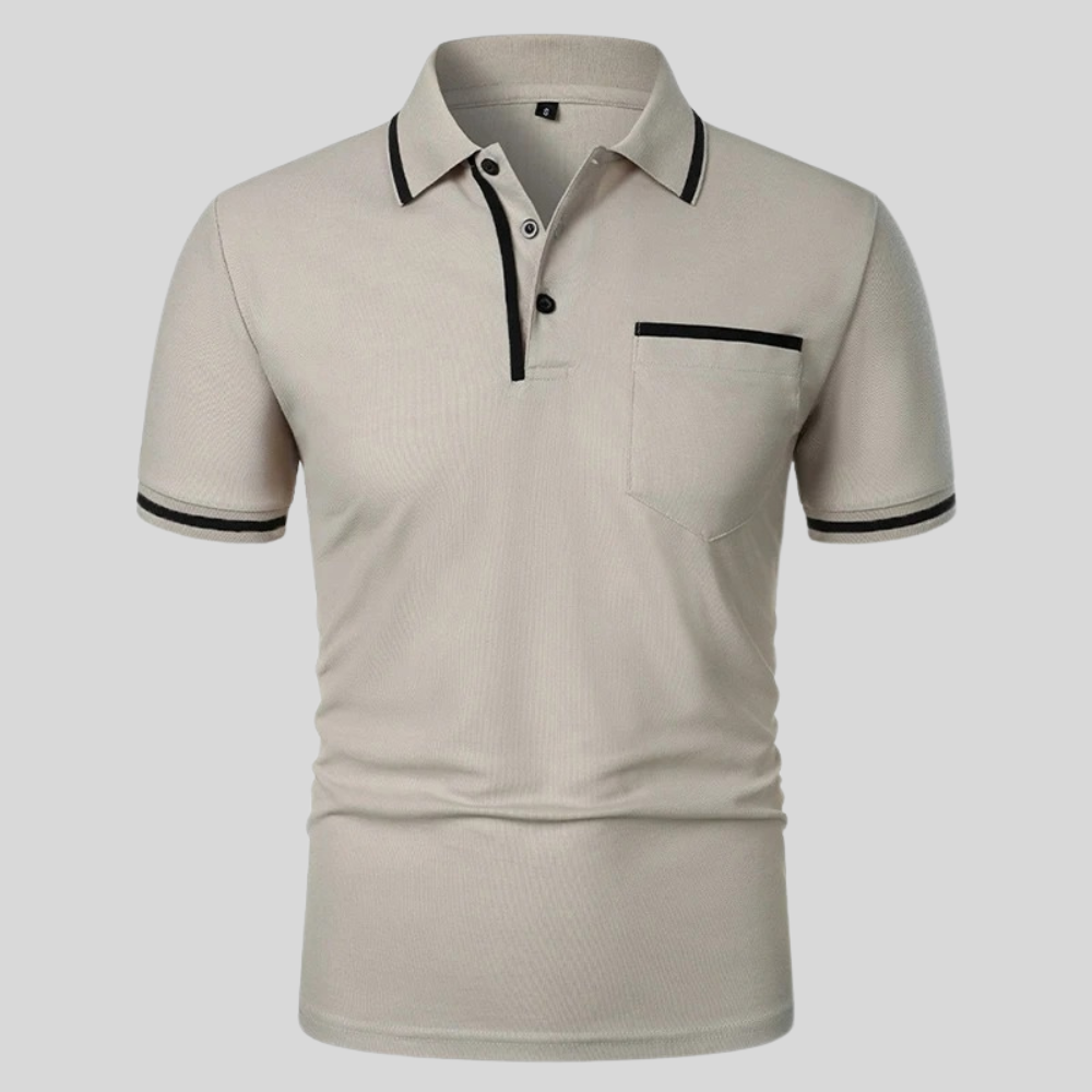 Herren-Kurzarm-Poloshirt mit Brusttasche