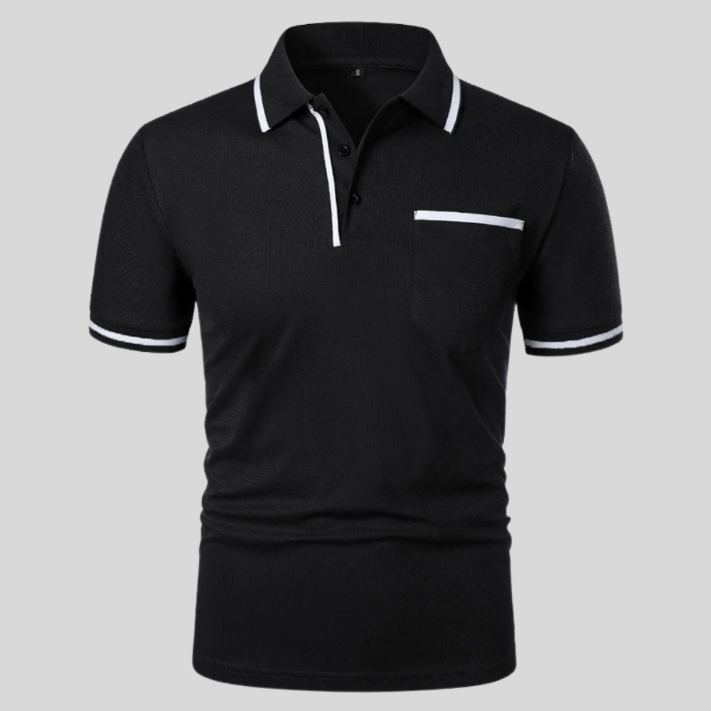 Herren-Kurzarm-Poloshirt mit Brusttasche