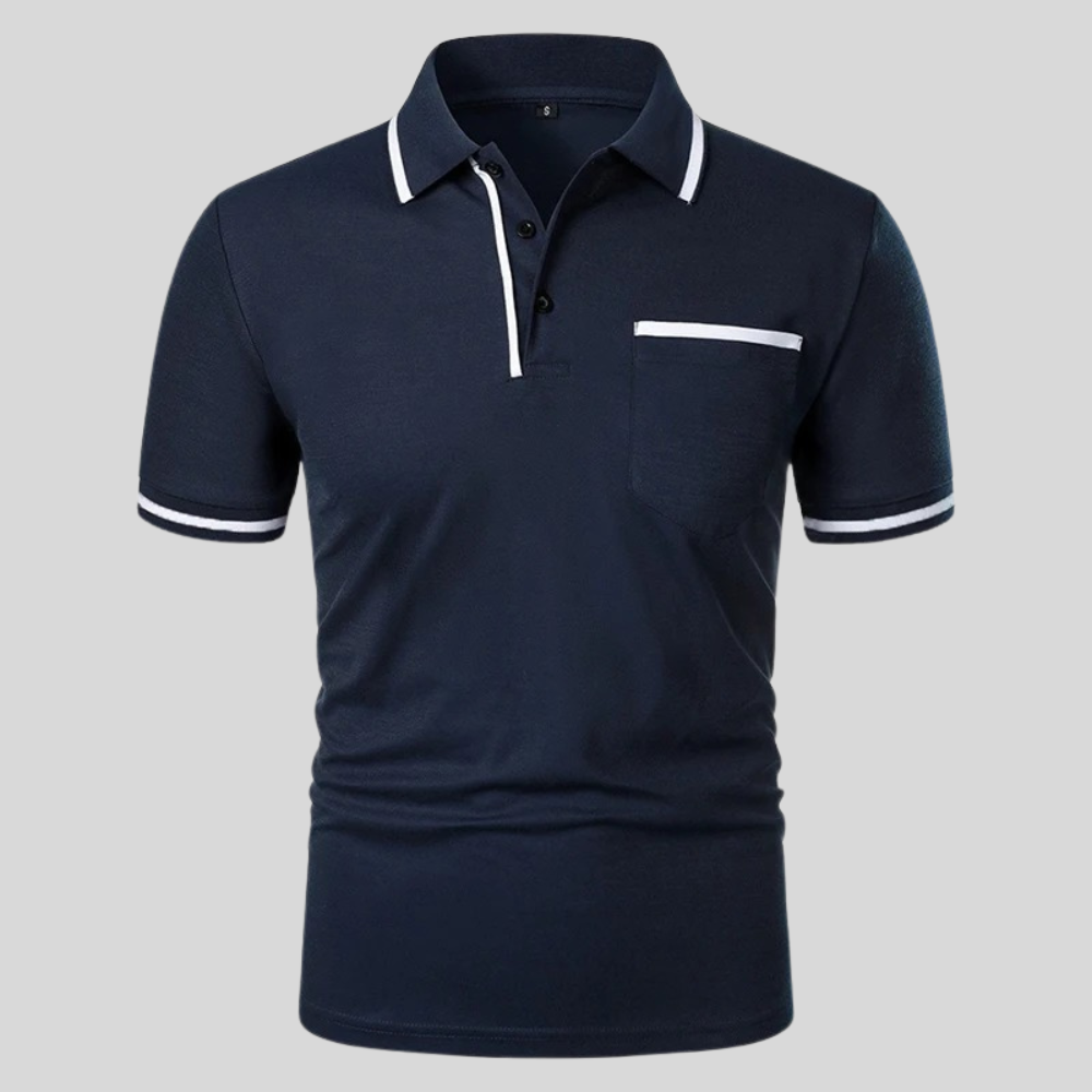 Herren-Kurzarm-Poloshirt mit Brusttasche