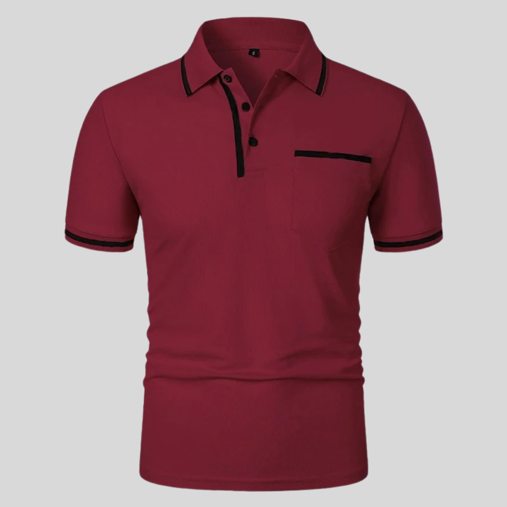 Herren-Kurzarm-Poloshirt mit Brusttasche