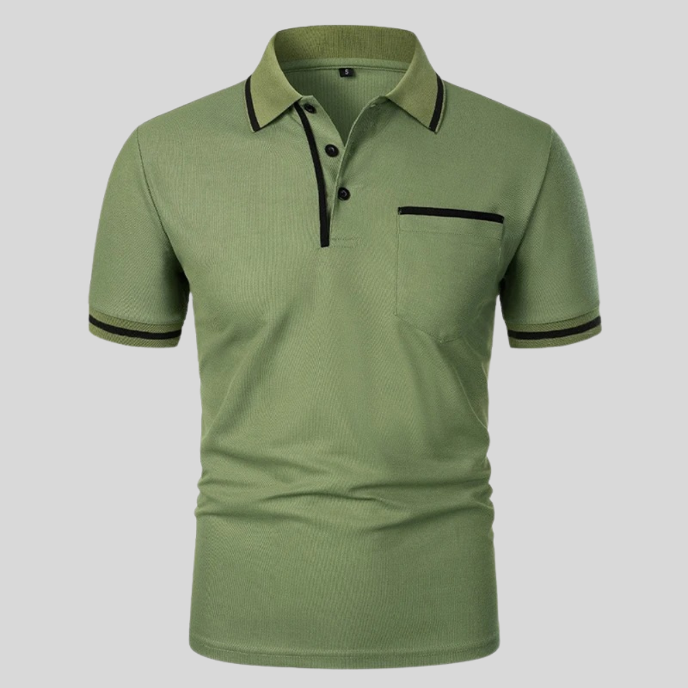 Herren-Kurzarm-Poloshirt mit Brusttasche