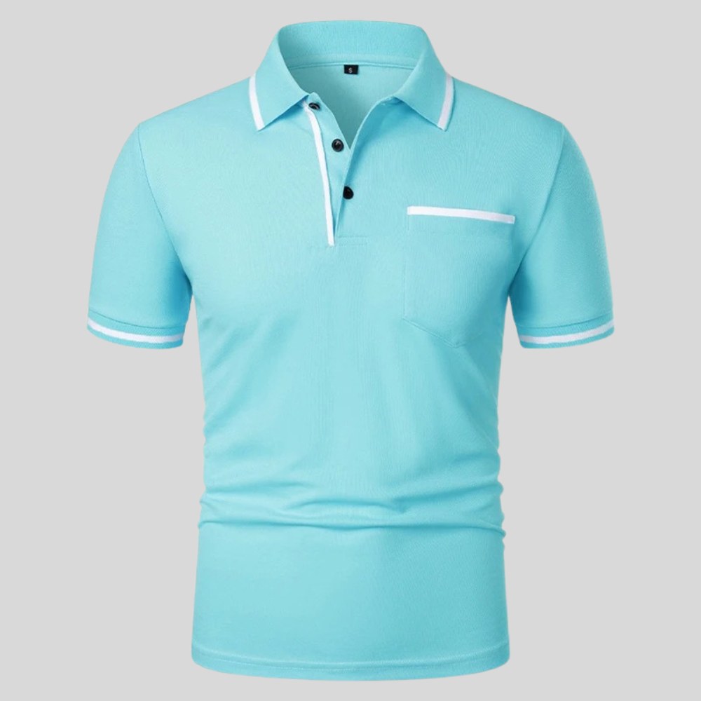 Herren-Kurzarm-Poloshirt mit Brusttasche