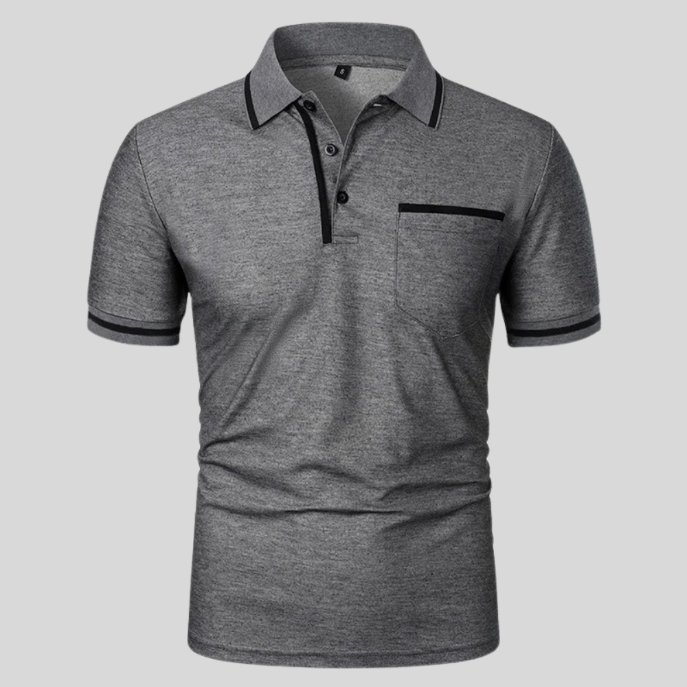 Herren-Kurzarm-Poloshirt mit Brusttasche