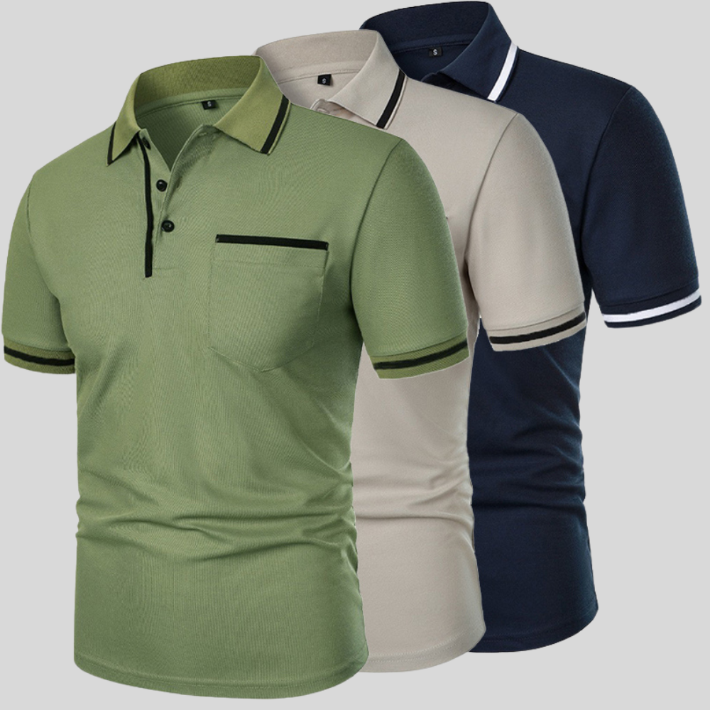 Herren-Kurzarm-Poloshirt mit Brusttasche