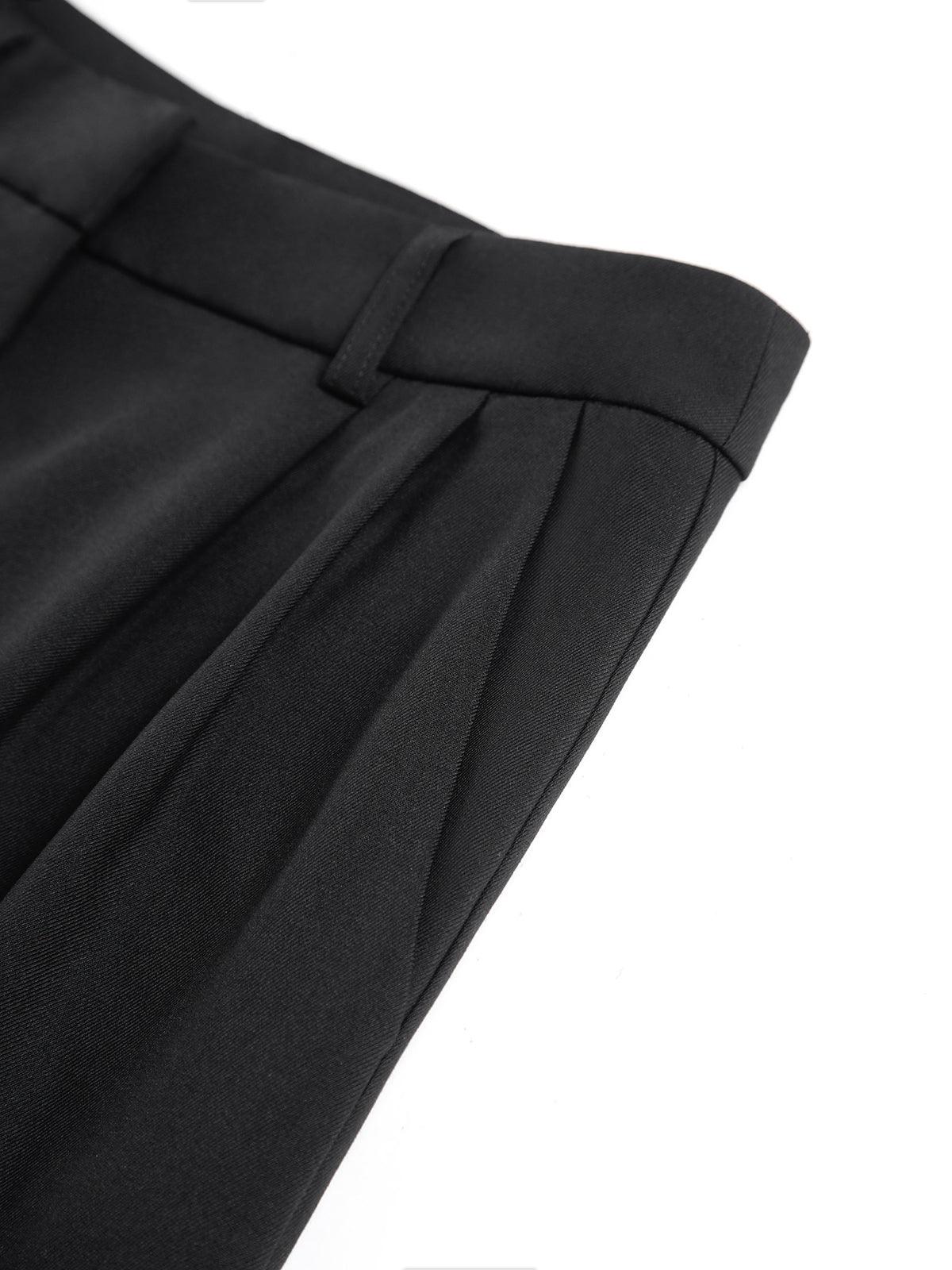High-Waist-Bundfaltenhose mit weitem Bein für Damen