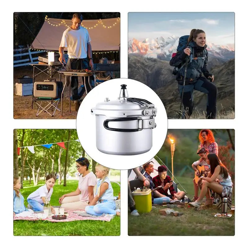 Tragbarer Schnellkochtopf aus Aluminiumlegierung Camping Kochgeschirr