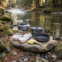 Tragbares Camping-Kochset | Grundlegende Camping-Küchenausrüstung
