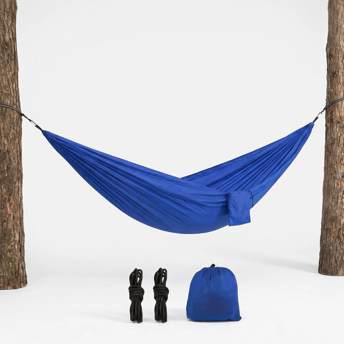 Tragbare Camping-Hängematte mit gerafften Enden