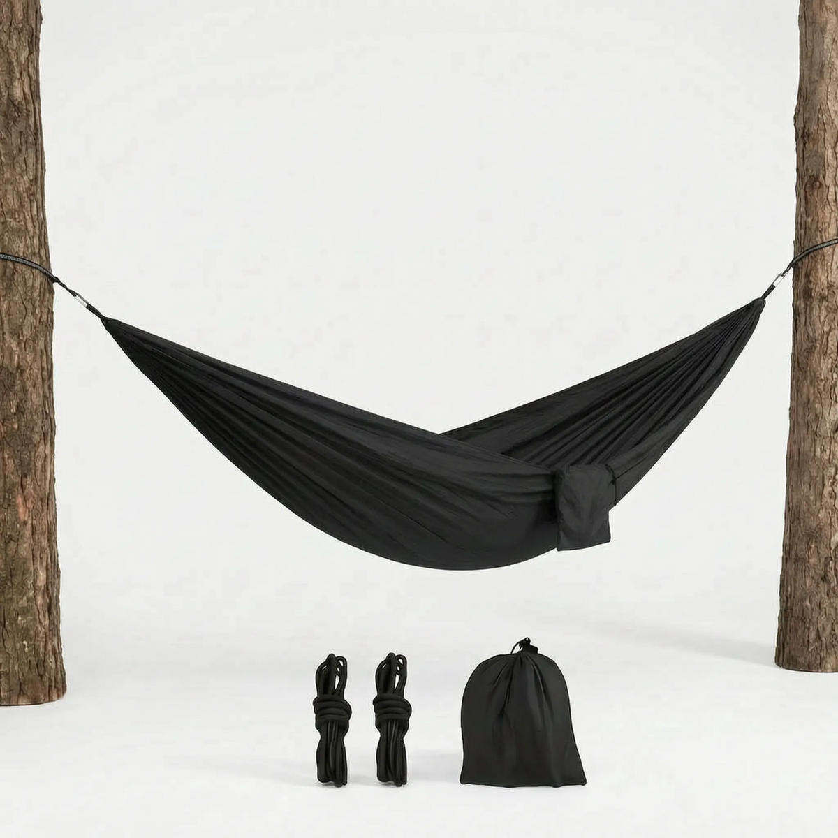 Tragbare Camping-Hängematte mit gerafften Enden
