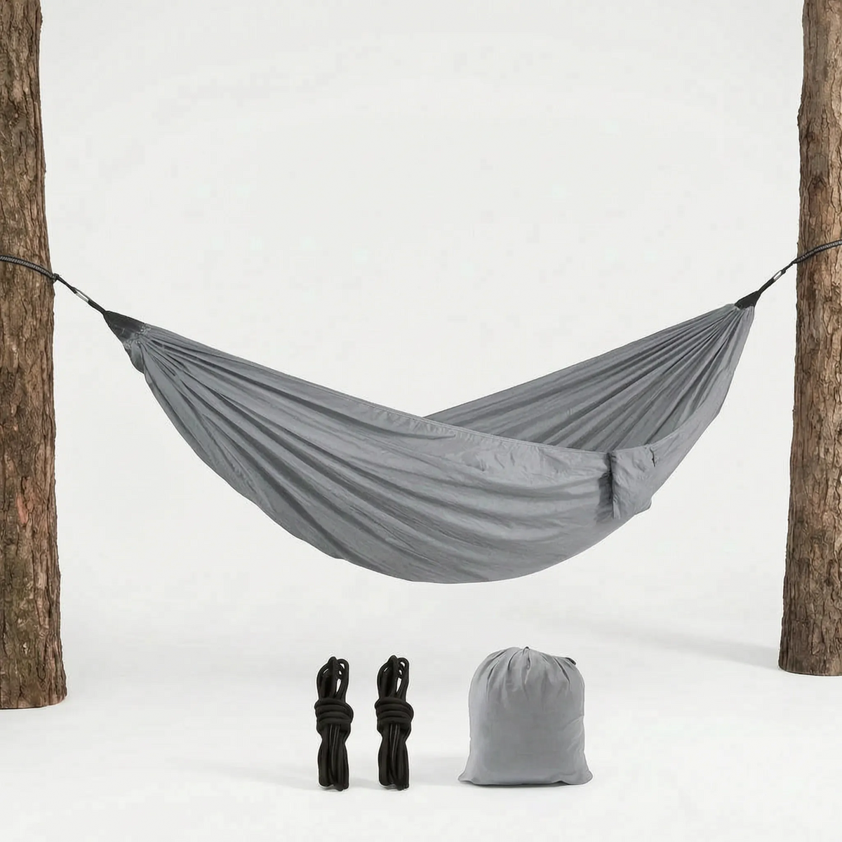 Tragbare Camping-Hängematte mit gerafften Enden