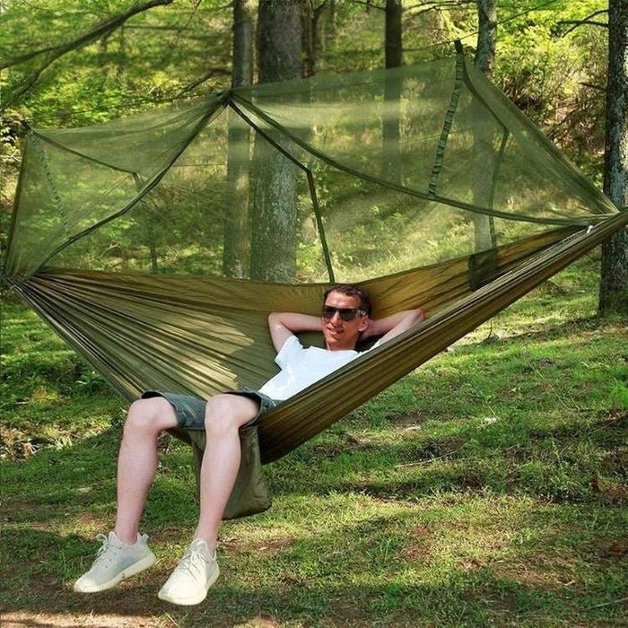 Tragbare Outdoor-Camping-Hängematte mit Moskitonetz