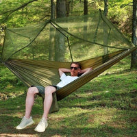 Tragbare Outdoor-Camping-Hängematte mit Moskitonetz