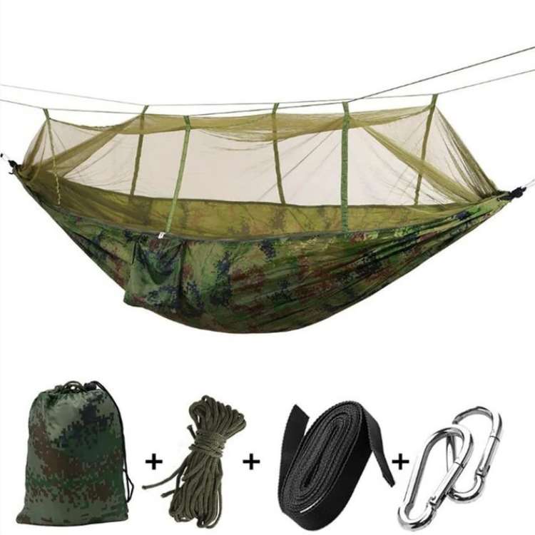 Tragbare Outdoor-Camping-Hängematte mit Moskitonetz