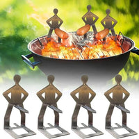 Tragbarer Wursthalter aus Edelstahl für Camping, Grillen und Picknick, 5 Stück