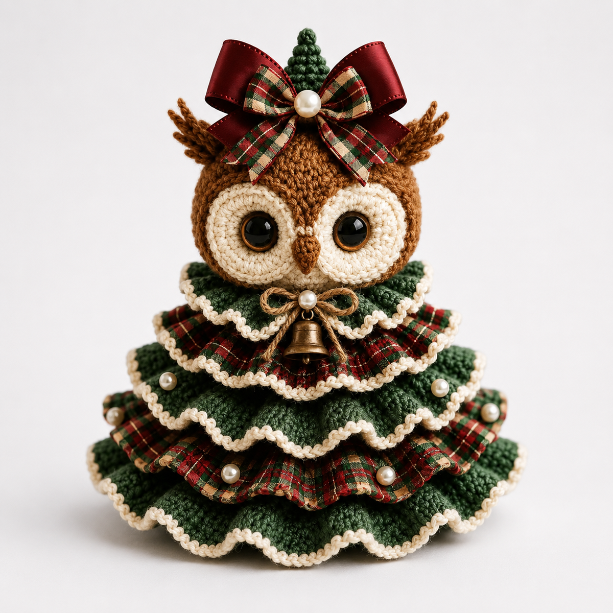 Gehäkeltes Schottisches Hochlandrind Weihnachtsschmuck Set